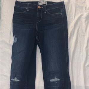 Abercrombie and Fitch Dark-wash Blue Jeans